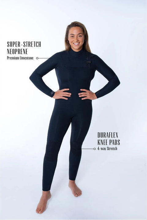 Coastlines - Insulator Series Womens 3/2mm Chest Zip Steamer Wetsuits Wetsuits Coastlines   
