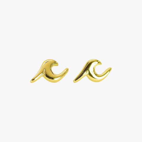 Pura Vida - Wave Stud Earring Earrings Pura Vida Gold  