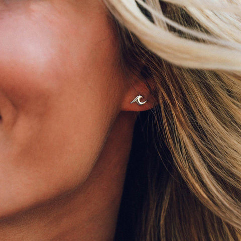 Pura Vida - Wave Stud Earring Earrings Pura Vida   